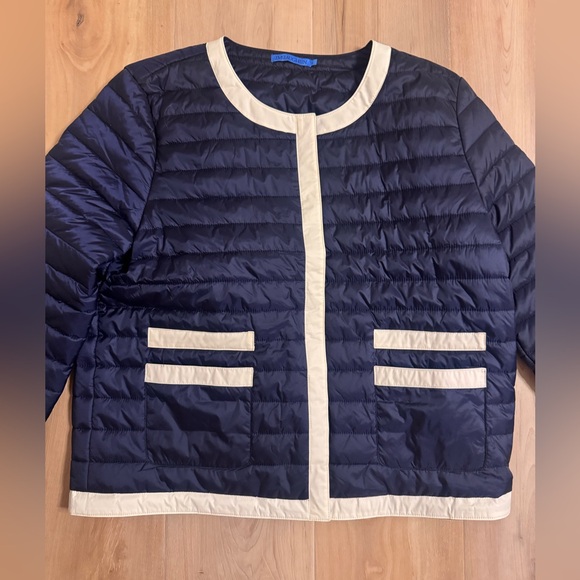 J. McLaughlin Eva Puffer Jacket in Dark Navy Size Large - Picture 6 of 11